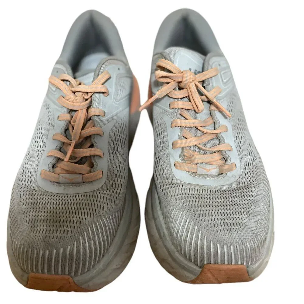 Hoka One One Bondi 7 Running Shoe Sneaker Harbor Mist/Shark Skin Women's Sz 9